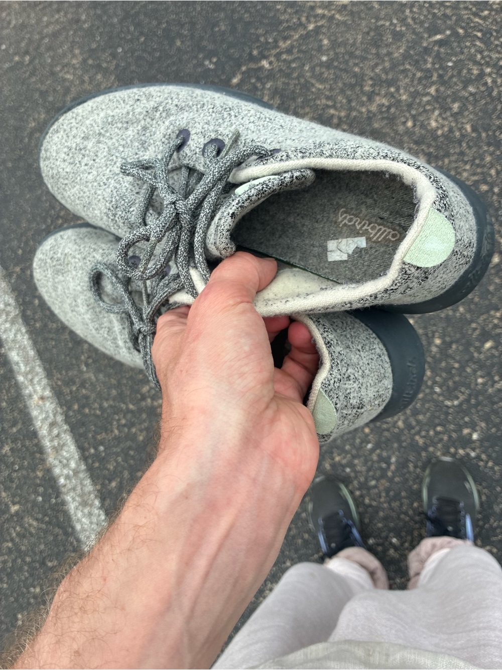 allbirds Light Gray Wool Runners - Heathered Gray